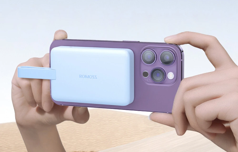 Powerbank Romoss WMS10 10000mAh 20W (mėlynas) aprašymas - Prekės nuotrauka Powerbank Romoss WMS10 10000mAh 20W (mėlynas) aprašymas - Prekės nuotrauka