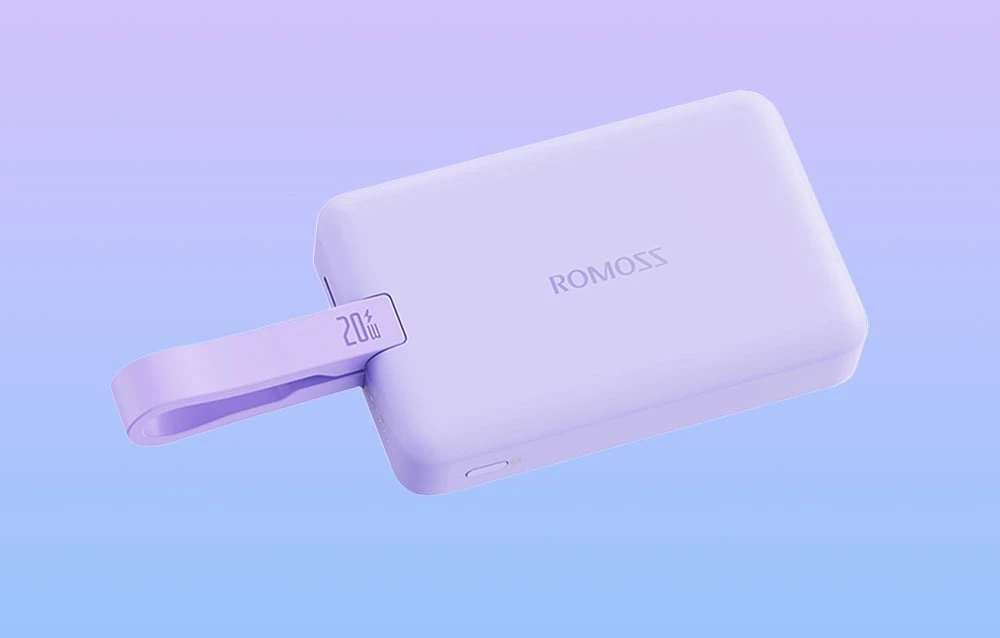 Powerbank Romoss WMS10 10000mAh 20W (violetinė) aprašymas - Prekės nuotrauka Powerbank Romoss WMS10 10000mAh 20W (violetinė) aprašymas - Prekės nuotrauka