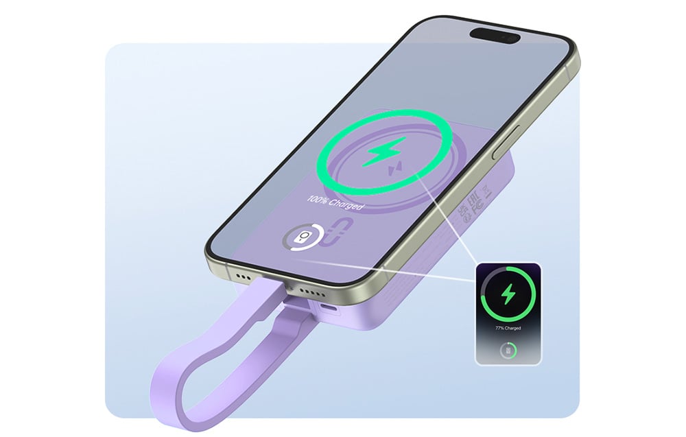 Powerbank Romoss WMS10 10000mAh 30W (violetinė) aprašymas - Prekės nuotrauka Powerbank Romoss WMS10 10000mAh 30W (violetinė) aprašymas - Prekės nuotrauka