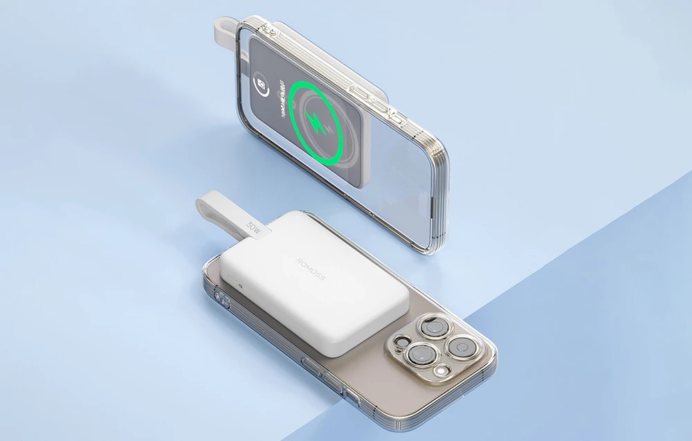 Powerbank Romoss WMS10 10000mAh 30W (baltas) aprašymas - Prekės nuotrauka Powerbank Romoss WMS10 10000mAh 30W (baltas) aprašymas - Prekės nuotrauka