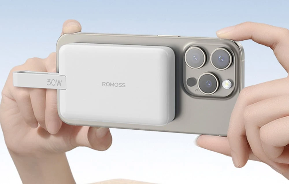 Powerbank Romoss WMS10 10000mAh 30W (baltas) aprašymas - Prekės nuotrauka Powerbank Romoss WMS10 10000mAh 30W (baltas) aprašymas - Prekės nuotrauka