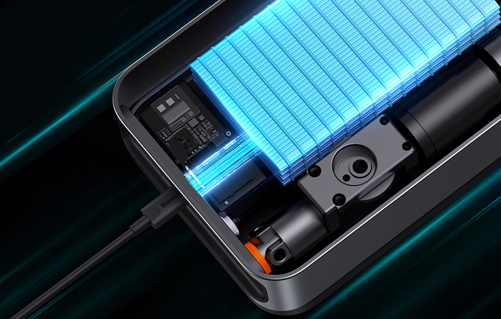 Išorinis akumuliatorius/starteris + kompresorius 2in1 Baseus Super Energy automobilinis Jump Starter, 8000mAh, 1000A USB - juodas aprašymas - Prekės nuotrauka