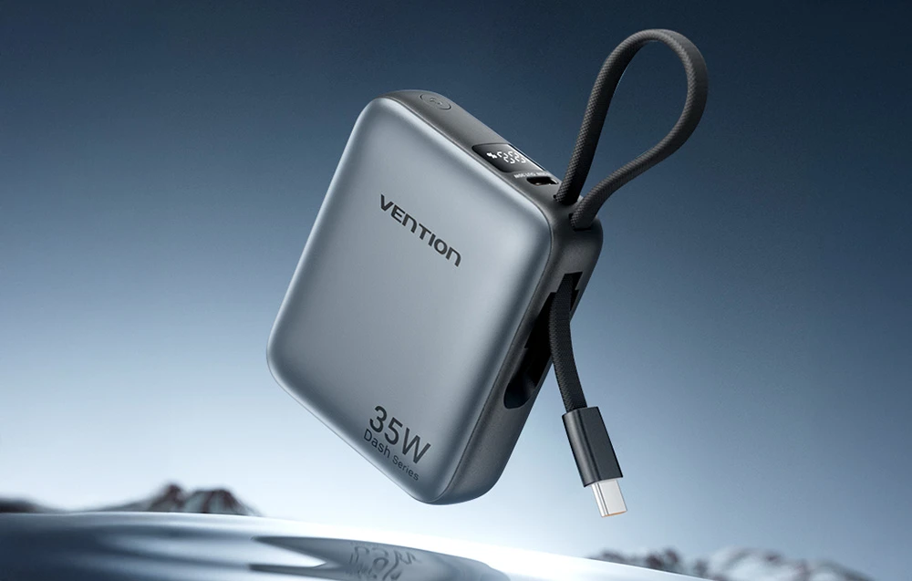 Powerbank Vention FHEH0 10000mAh 30W (Pilka) aprašymas - Prekės nuotrauka Powerbank Vention FHEH0 10000mAh 30W (Pilka) aprašymas - Prekės nuotrauka