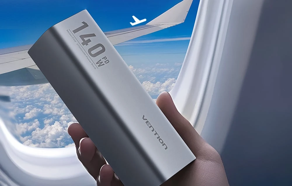 Vention 27000mAh 140W PD 3.1 + USB-C laidas 240W aprašymas - Prekės nuotrauka