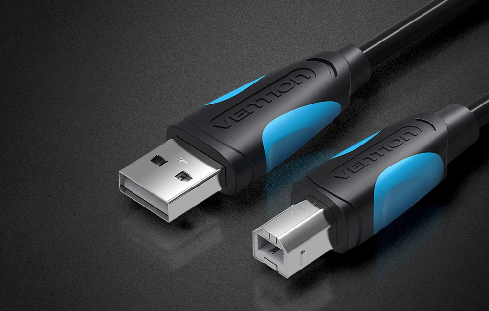 Vention USB 2.0 A kištukinis USB-B kištukinis spausdintuvo kabelis Ventiliacija VAS-A16-B500 5m Juodas PVC aprašymas - Prekės nuotrauka Vention USB 2.0 A kištukinis USB-B kištukinis spausdintuvo kabelis Ventiliacija VAS-A16-B500 5m Juodas PVC aprašymas - Prekės nuotrauka