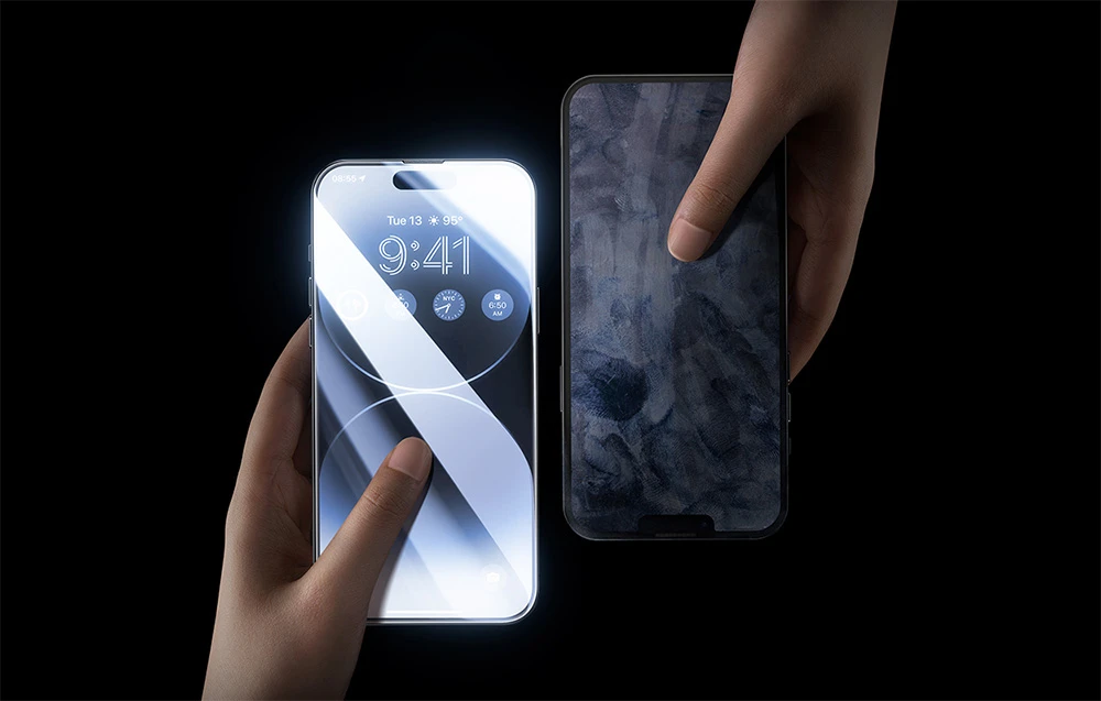 Privatumo apsauga grūdintas stiklas Baseus Diamond iPhone 15 Pro aprašymas - Prekės nuotrauka