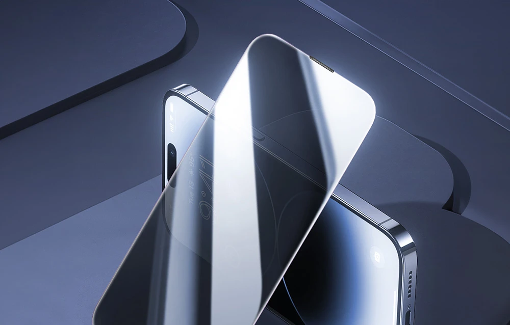 Privatumo apsauga grūdintas stiklas Baseus Diamond iPhone 15 Pro aprašymas - Prekės nuotrauka