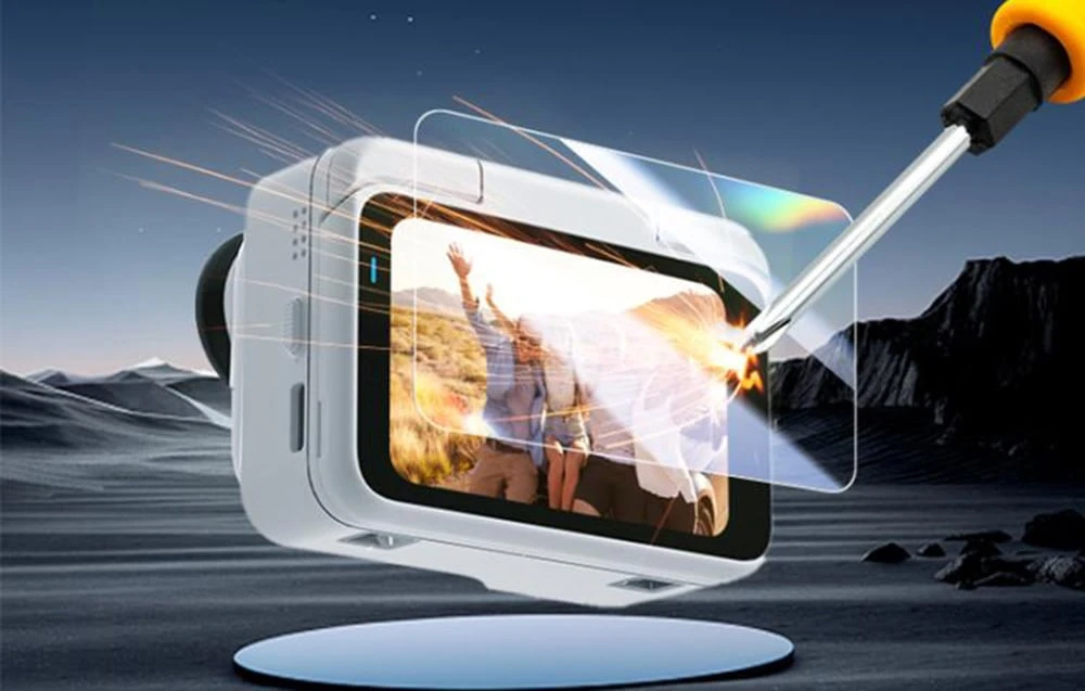 Apsauginis stiklas 2 viename (ekranas + objektyvas) PULUZ, skirtas „Insta360 GO Ultra“ (skaidrus) aprašymas - Prekės nuotrauka Apsauginis stiklas 2 viename (ekranas + objektyvas) PULUZ, skirtas „Insta360 GO Ultra“ (skaidrus) aprašymas - Prekės nuotrauka