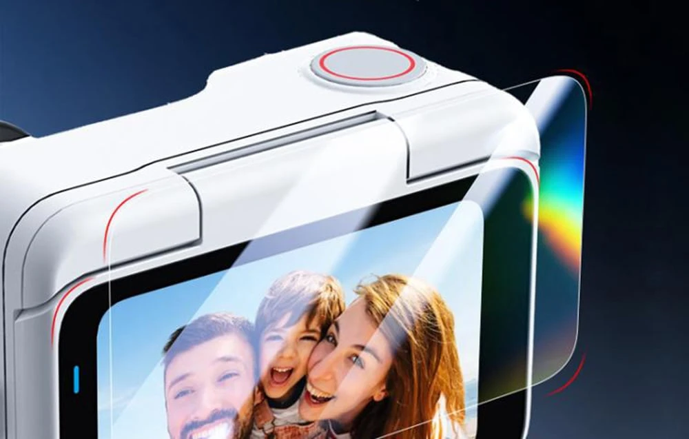 Apsauginis stiklas 2 viename (ekranas + objektyvas) PULUZ, skirtas „Insta360 GO Ultra“ (skaidrus) aprašymas - Prekės nuotrauka Apsauginis stiklas 2 viename (ekranas + objektyvas) PULUZ, skirtas „Insta360 GO Ultra“ (skaidrus) aprašymas - Prekės nuotrauka