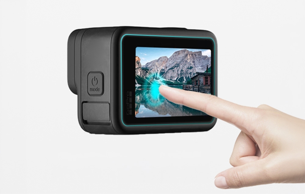 Puluz 9H Tempered Glass Screen Protector for GoPro HERO12/11/10 Juodas aprašymas - Prekės nuotrauka