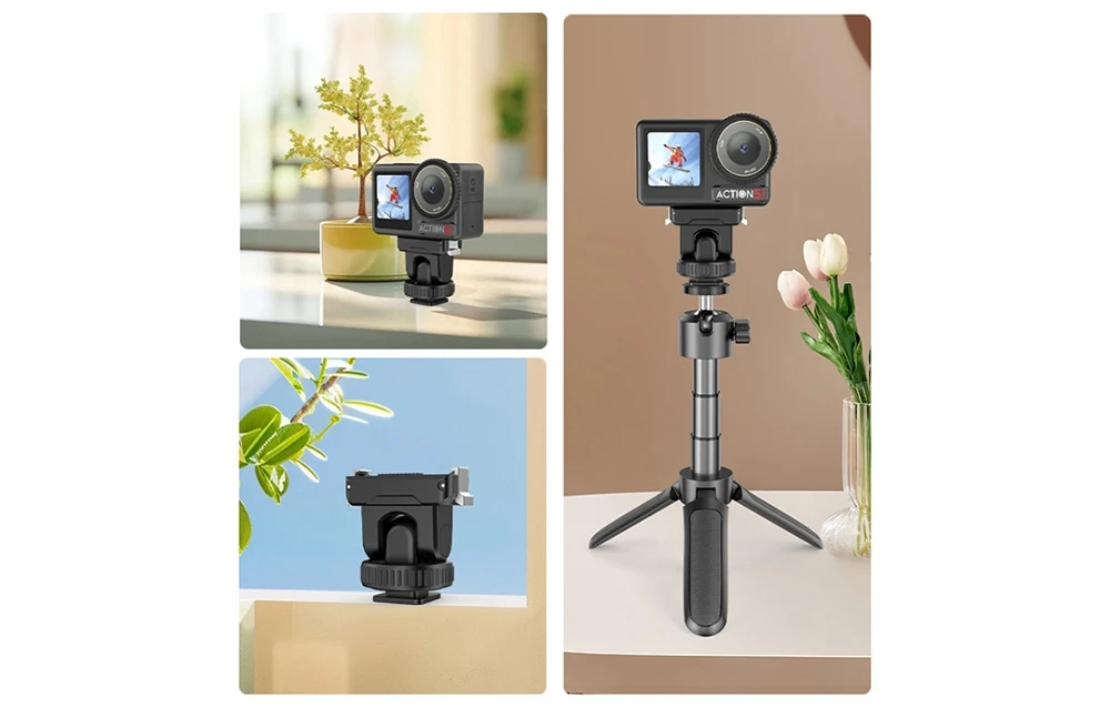 PULUZ Gimbal for DJI Osmo Action 5 Pro / 4 / 3 (juodas) aprašymas - Prekės nuotrauka