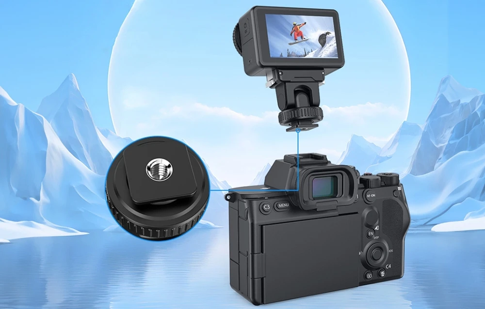 PULUZ Gimbal for DJI Osmo Action 5 Pro / 4 / 3 (juodas) aprašymas - Prekės nuotrauka