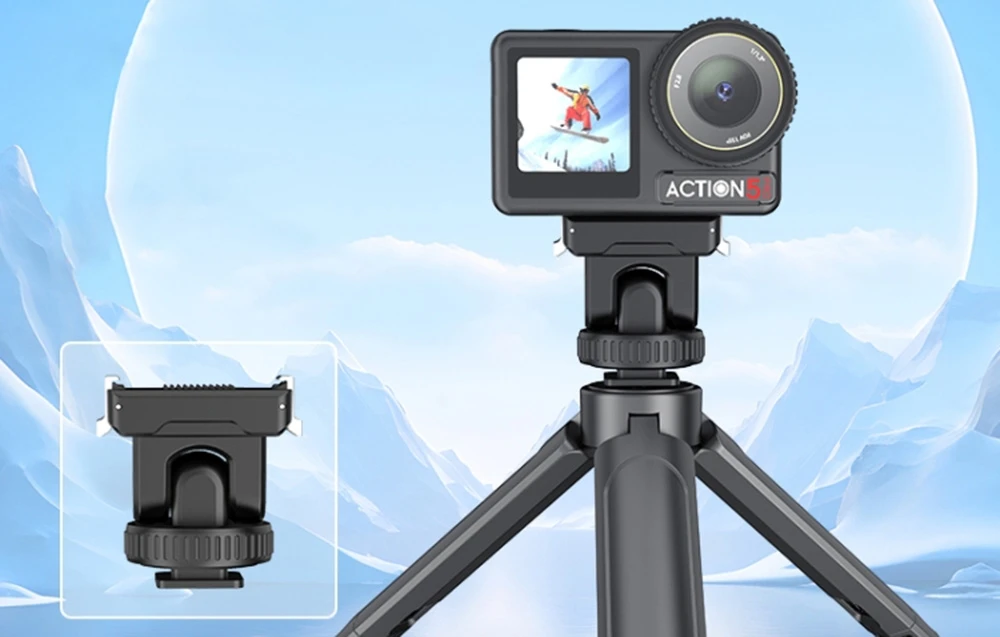 PULUZ Gimbal for DJI Osmo Action 5 Pro / 4 / 3 (juodas) aprašymas - Prekės nuotrauka