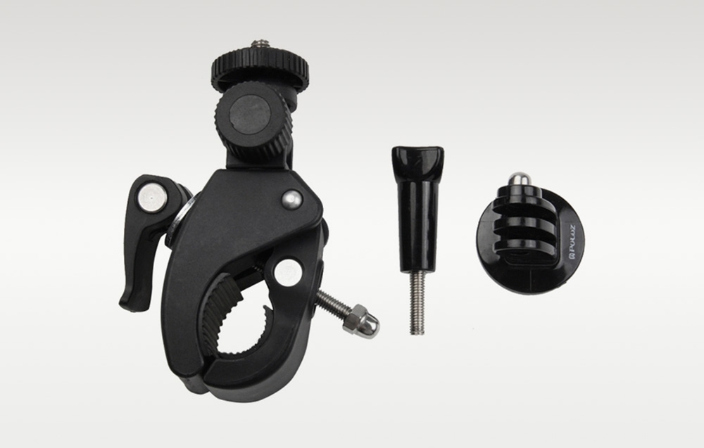 Puluz Handlebar Mount for Action Cameras with Tripod Thread (Juodas) aprašymas - Prekės nuotrauka