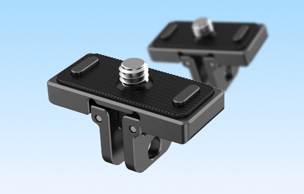 PULUZ holder for Insta360 X4 juodos spalvos aprašymas - Prekės nuotrauka