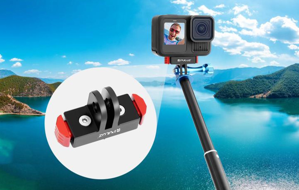 Puluz magnetinis laikiklis GoPro HERO13 Juodas (juodas ir raudonas) aprašymas - Prekės nuotrauka