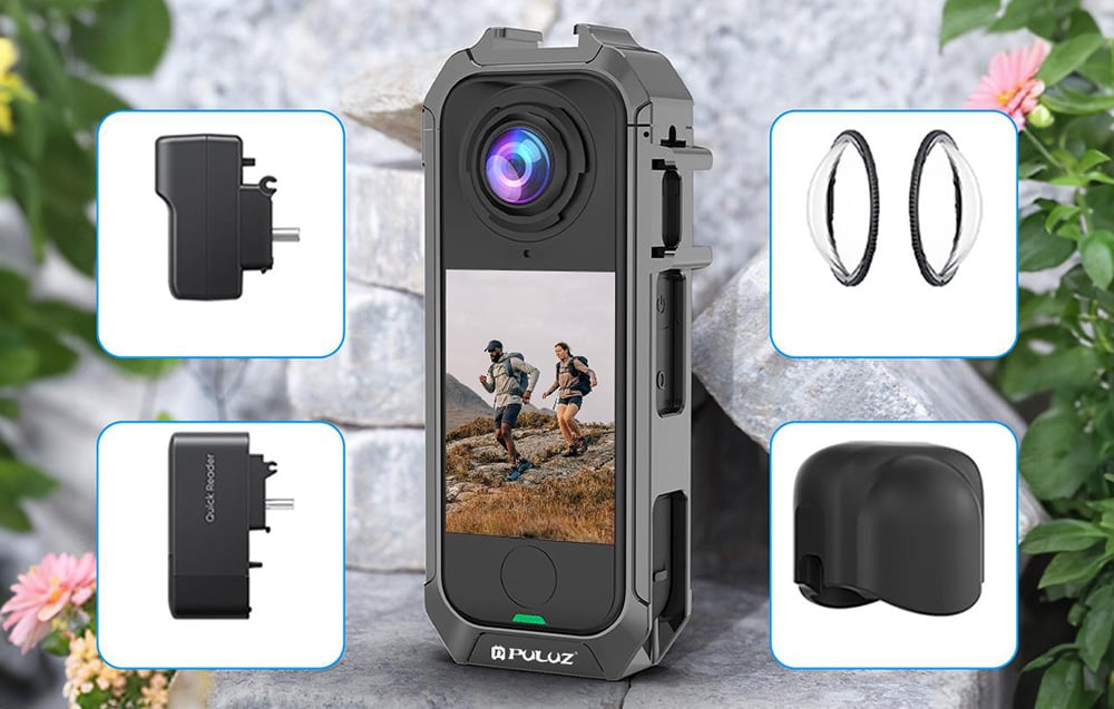 „Puluz“ metalinis apsauginis dėklas, skirtas „Insta 360 X4 Air“ (pilkas) aprašymas - Prekės nuotrauka „Puluz“ metalinis apsauginis dėklas, skirtas „Insta 360 X4 Air“ (pilkas) aprašymas - Prekės nuotrauka
