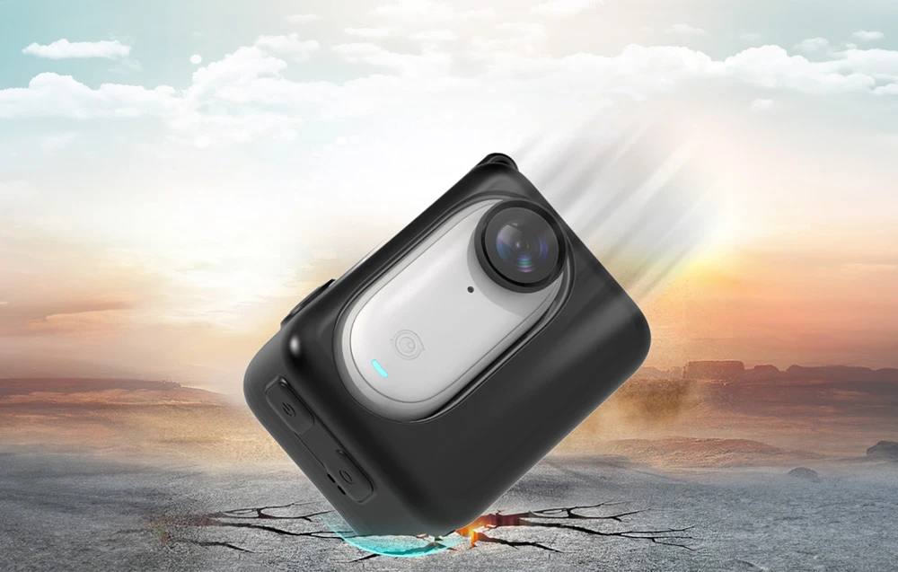 Kameros įkrovimo dėklas PULUZ silikoninis dėklas, skirtas Insta360 GO 3 (juodas) aprašymas - Prekės nuotrauka