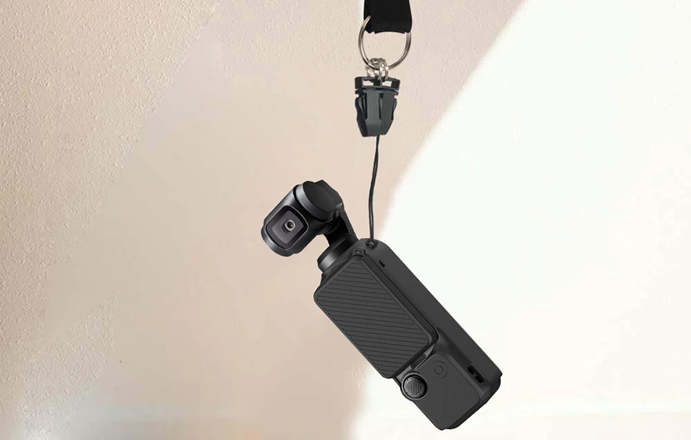 Silikono dangtelio dėklo rinkinys su dirželiu PULUZ, skirtas DJI OSMO Pocket 3 (juodas) aprašymas - Prekės nuotrauka