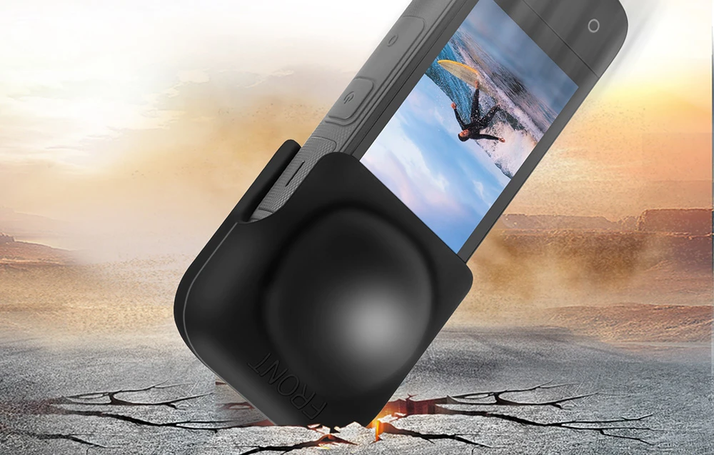 PULUZ silicone lens cover for Insta360 X4 / X5 (juodas) aprašymas - Prekės nuotrauka