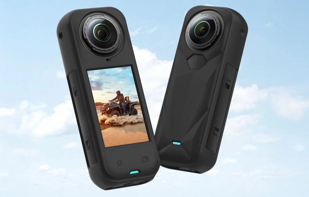 PULUZ silikoninis apsauginis dėklas su objektyvo dangteliu, skirtas „Insta360 X5“ (juodas) aprašymas - Prekės nuotrauka PULUZ silikoninis apsauginis dėklas su objektyvo dangteliu, skirtas „Insta360 X5“ (juodas) aprašymas - Prekės nuotrauka
