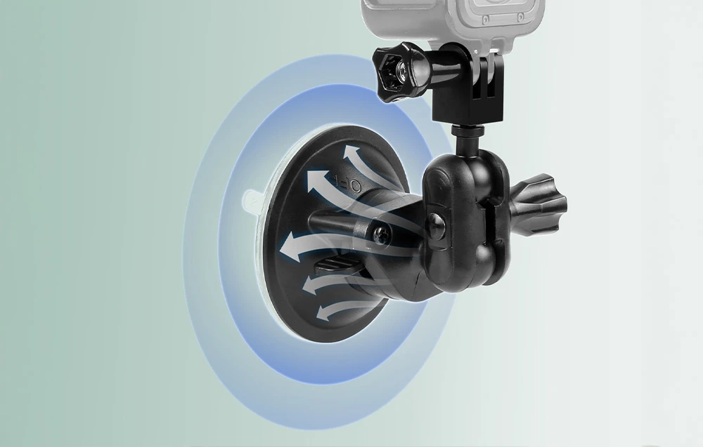 PULUZ suction cup mount for sports cameras (DJI, GoPro, Insta360) PU545B (juodas) aprašymas - Prekės nuotrauka PULUZ suction cup mount for sports cameras (DJI, GoPro, Insta360) PU545B (juodas) aprašymas - Prekės nuotrauka