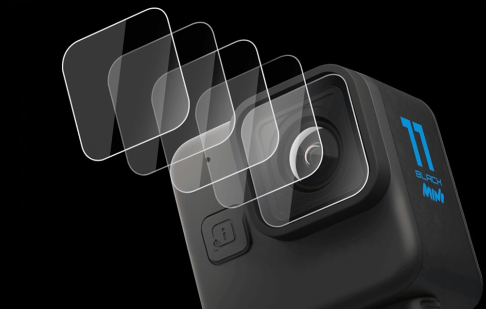 Puluz Tempered Glass for GoPro Hero11 Juodas Mini (Clear) aprašymas - Prekės nuotrauka