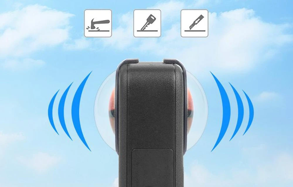 PULUZ Tempered Lens Protective Glass for DJI Osmo 360 (Juodas) aprašymas - Prekės nuotrauka