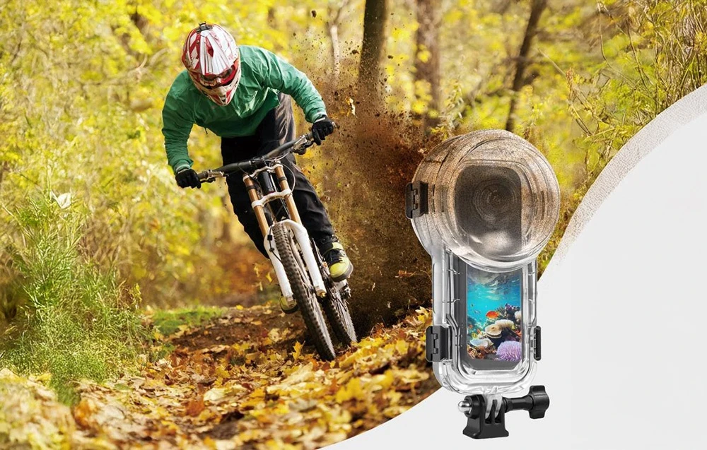 „Puluz“ vandeniui atsparus dėklas „Insta360 X5“ kamerai aprašymas - Prekės nuotrauka „Puluz“ vandeniui atsparus dėklas „Insta360 X5“ kamerai aprašymas - Prekės nuotrauka