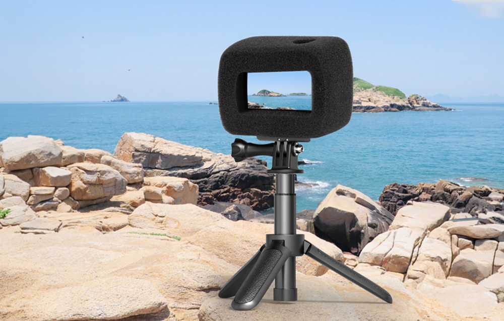 Puluz Windscreen for DJI Osmo Action 5 Pro/4/3 (Juodas) aprašymas - Prekės nuotrauka