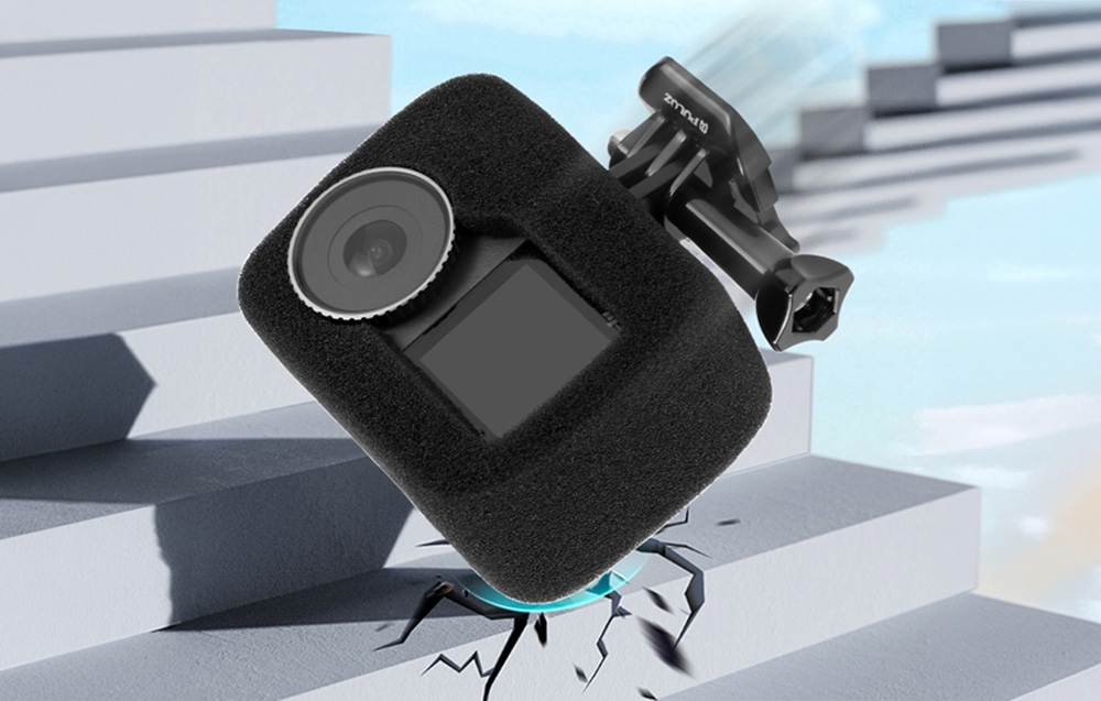 Puluz Windscreen for DJI Osmo Action 5 Pro/4/3 (Juodas) aprašymas - Prekės nuotrauka