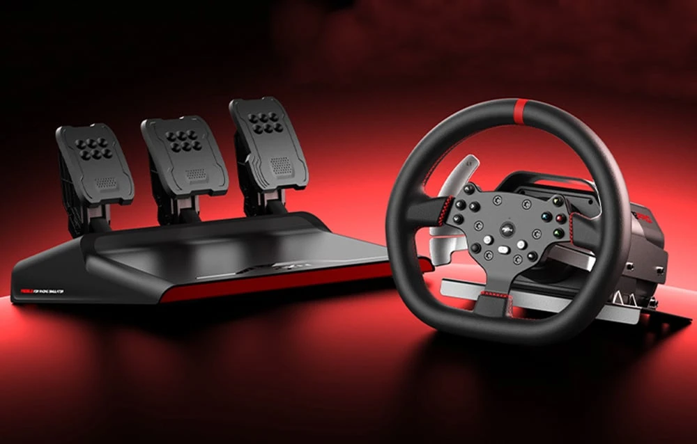 PXN-V10 Pro žaidimų rinkinys - vairas + pedalai + tvirtinimo spaustukai (PC / PS4 / Xbox One / Xbox Series X S) aprašymas - Prekės nuotrauka PXN-V10 Pro žaidimų rinkinys - vairas + pedalai + tvirtinimo spaustukai (PC / PS4 / Xbox One / Xbox Series X S) aprašymas - Prekės nuotrauka