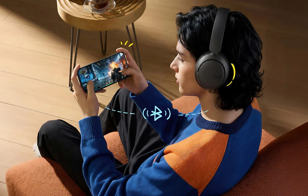 QCY H2S Lite Headphones (Juodas) aprašymas - Prekės nuotrauka