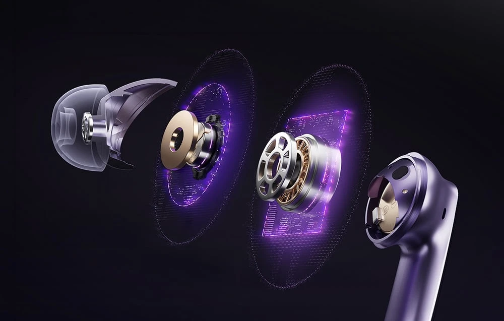 Ausinės QCY N70 HT18 LITE Belaidės Earbuds (Violetinė) aprašymas - Prekės nuotrauka