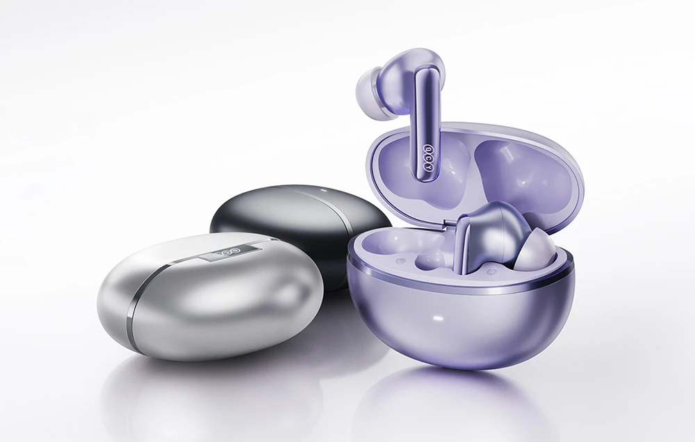 Ausinės QCY N70 HT18 LITE Belaidės Earbuds (Violetinė) aprašymas - Prekės nuotrauka