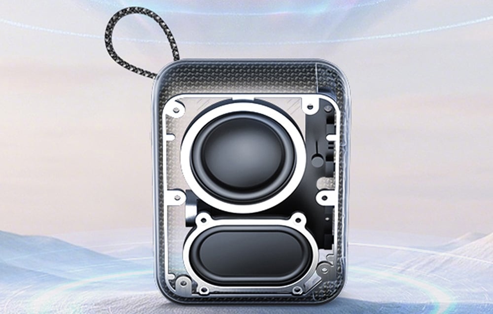 QCY SP2 IP67 Bluetooth Speaker su RGB Backlight ir Stereo Mode - Pilka Žalias aprašymas - Prekės nuotrauka