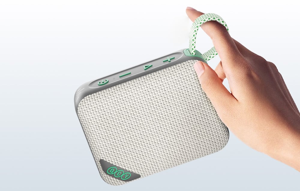 QCY SP2 IP67 Bluetooth Speaker su RGB Backlight ir Stereo Mode - Pilka Žalias aprašymas - Prekės nuotrauka