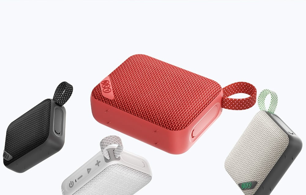 QCY SP2 IP67 „Bluetooth“ garsiakalbis su RGB foniniu apšvietimu ir stereo režimu - Raudona aprašymas - Prekės nuotrauka