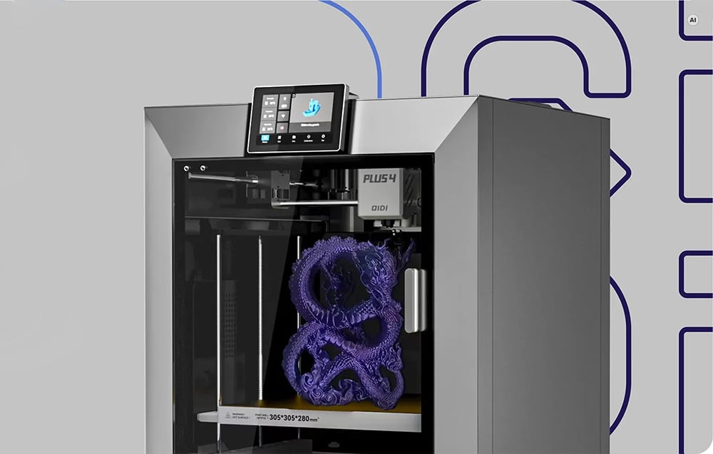 3D spausdintuvas - QIDI Plus 4 305 × 305 × 280 mm 370 °C 65 °C kamera aprašymas - Prekės nuotrauka