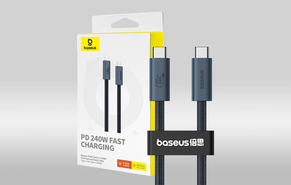 Greitas įkrovimas USB-C Baseus Flash 240W 1m (juoda) aprašymas - Prekės nuotrauka Greitas įkrovimas USB-C Baseus Flash 240W 1m (juoda) aprašymas - Prekės nuotrauka
