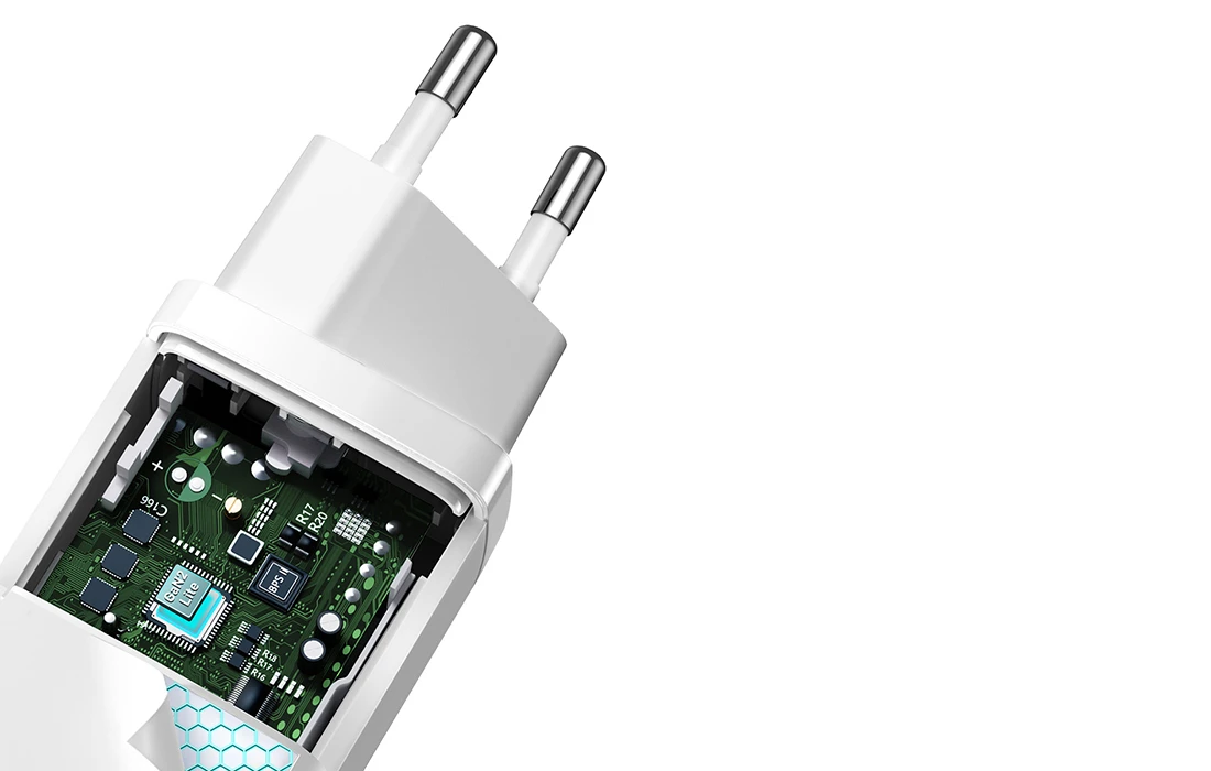 Baseus Sieninis įkroviklis GaN2 Lite 65W USB + USB-C QC4+ PD3.0 SCP FCP AFC, baltas aprašymas - Prekės nuotrauka Baseus Sieninis įkroviklis GaN2 Lite 65W USB + USB-C QC4+ PD3.0 SCP FCP AFC, baltas aprašymas - Prekės nuotrauka