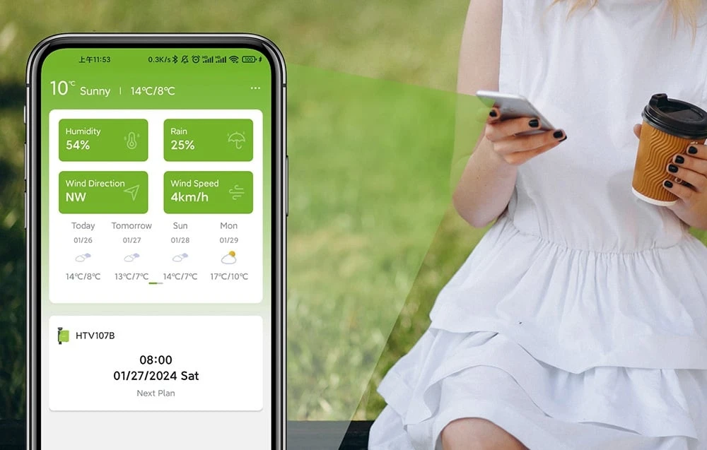 „RainPoint“ 1 zonos laistymo valdiklis su programėle aprašymas - Prekės nuotrauka „RainPoint“ 1 zonos laistymo valdiklis su programėle aprašymas - Prekės nuotrauka
