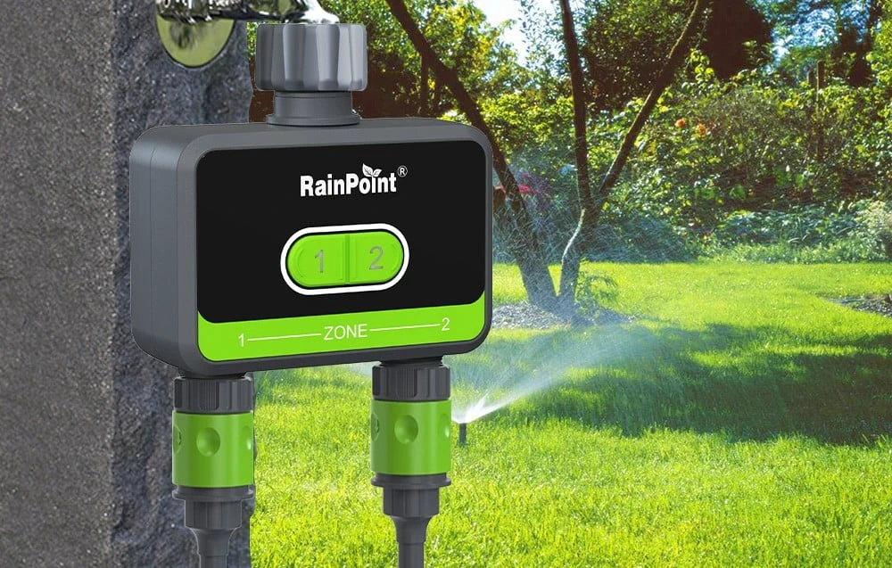 „RainPoint“ 2 zonų laistymo valdiklis su programėle aprašymas - Prekės nuotrauka „RainPoint“ 2 zonų laistymo valdiklis su programėle aprašymas - Prekės nuotrauka