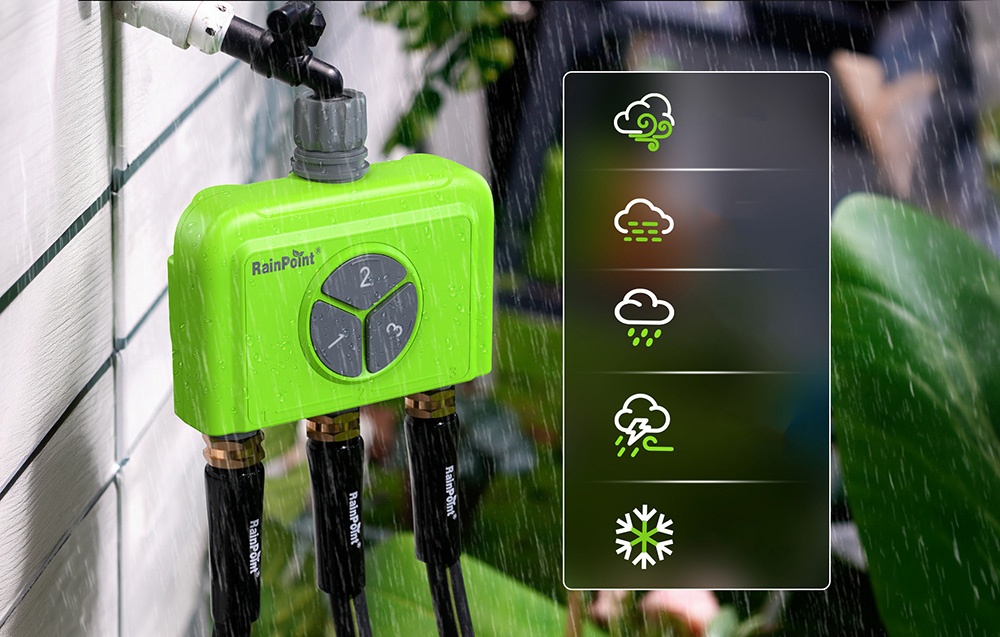 RainPoint 3-Zone WiFi Irrigation Controller aprašymas - Prekės nuotrauka