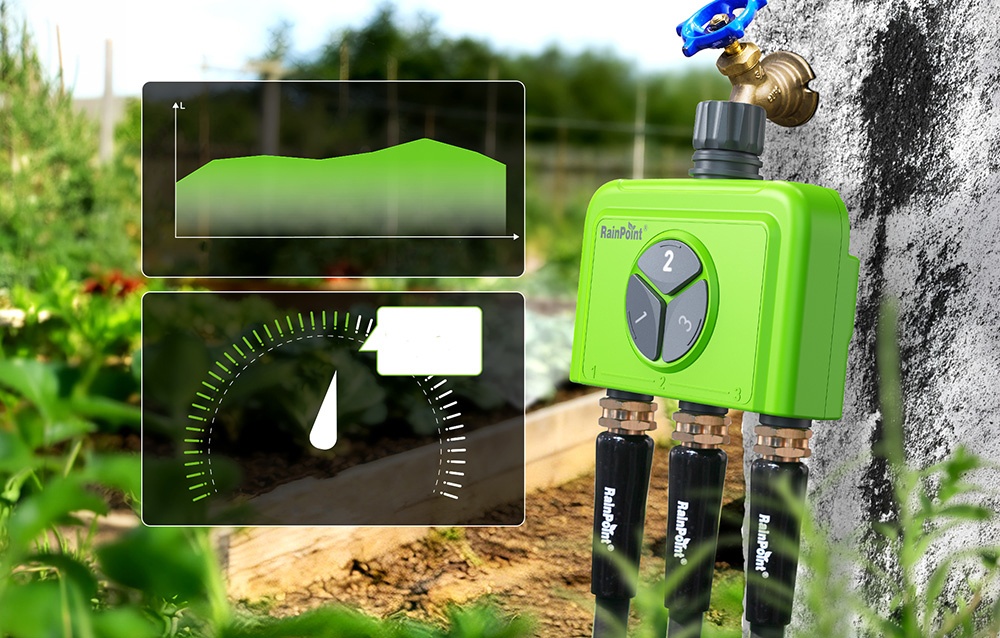 RainPoint 3-Zone WiFi Irrigation Controller aprašymas - Prekės nuotrauka