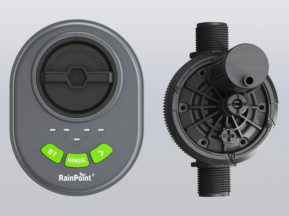 „RainPoint“ 4 zonų laistymo sistemos valdiklis su programėle ir „Bluetooth“ ryšiu aprašymas - Prekės nuotrauka „RainPoint“ 4 zonų laistymo sistemos valdiklis su programėle ir „Bluetooth“ ryšiu aprašymas - Prekės nuotrauka