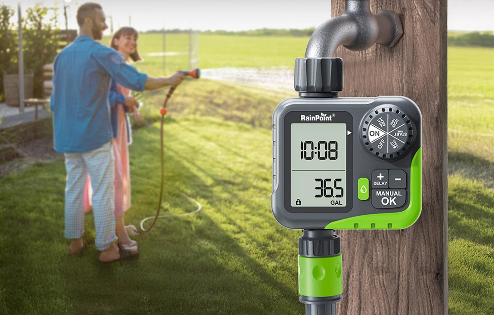 RainPoint ITV117 Irrigation Controller with Vanduo Usage Limiter aprašymas - Prekės nuotrauka
