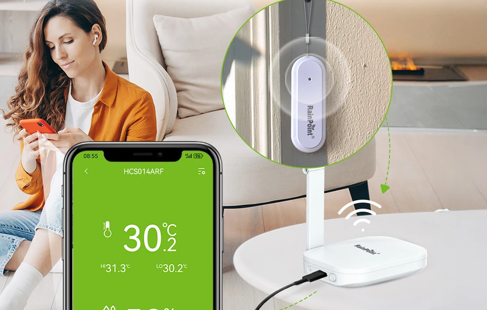 Rainpoint Smart+ Smart Thermohygrometer aprašymas - Prekės nuotrauka