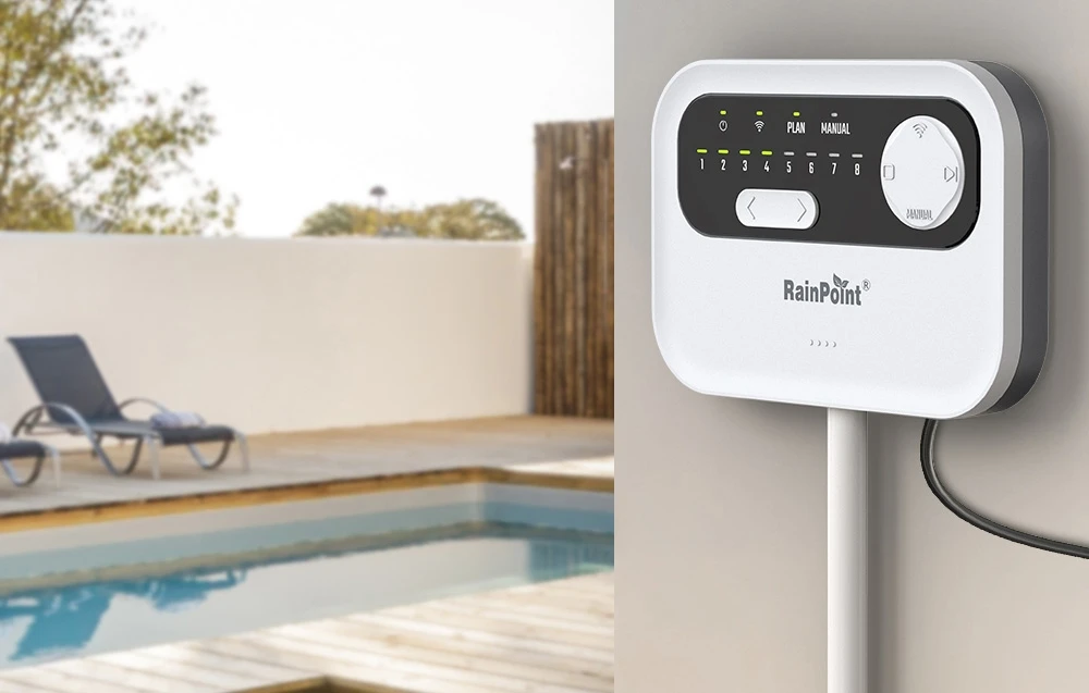 RainPoint WiFi 8-zone sprinkler controller aprašymas - Prekės nuotrauka RainPoint WiFi 8-zone sprinkler controller aprašymas - Prekės nuotrauka