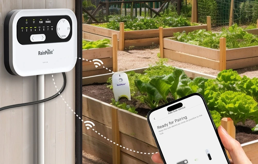 RainPoint WiFi 8-zone sprinkler controller aprašymas - Prekės nuotrauka RainPoint WiFi 8-zone sprinkler controller aprašymas - Prekės nuotrauka